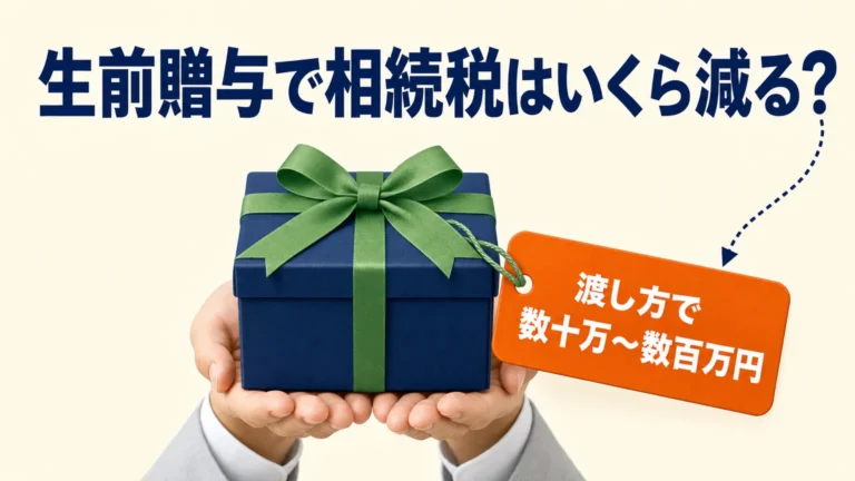 生前贈与で相続税はいくら減る？── 渡し方で変わる効果額と、7年ルールの落とし穴
